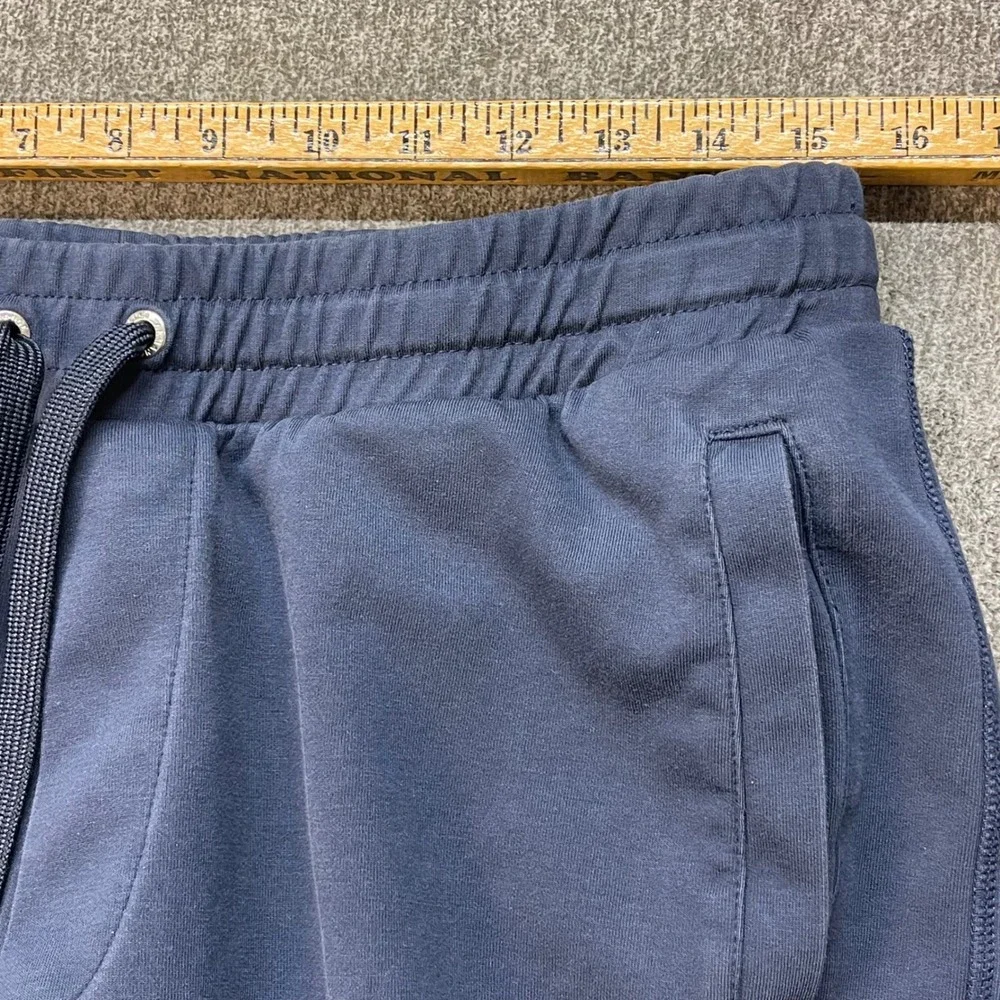 Armani Exchange Mens Navy Blue Embossed Logo Jogger Sweatpants Large